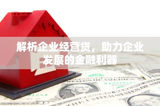 青浦解析企业经营贷，助力企业发展的金融利器