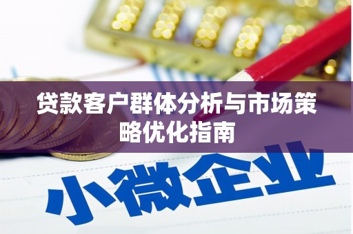 青浦贷款客户群体分析与市场策略优化指南