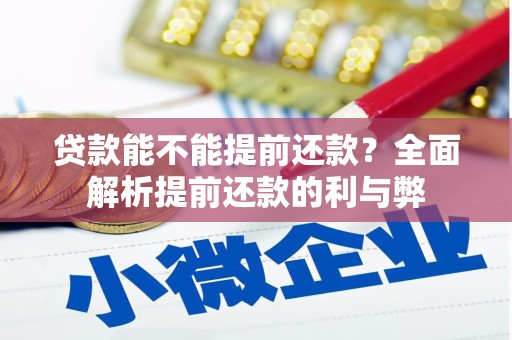 青浦贷款能不能提前还款？全面解析提前还款的利与弊