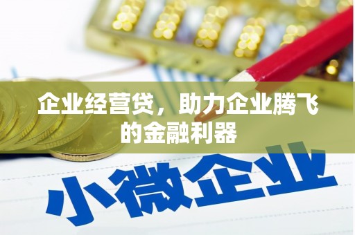 青浦企业经营贷，助力企业腾飞的金融利器