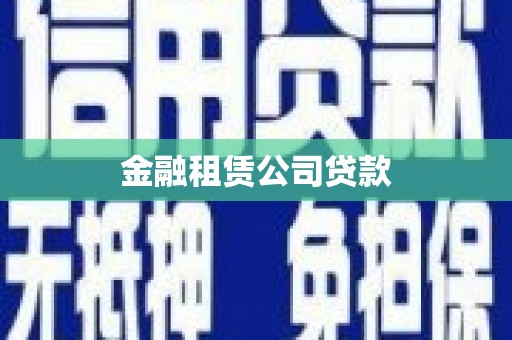 青浦金融租赁公司贷款