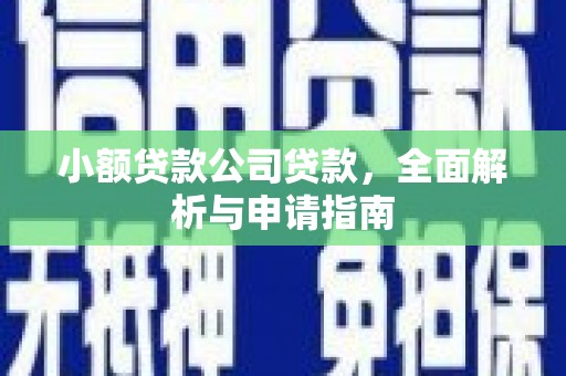 青浦小额贷款公司贷款，全面解析与申请指南