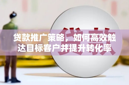 青浦贷款推广策略，如何高效触达目标客户并提升转化率