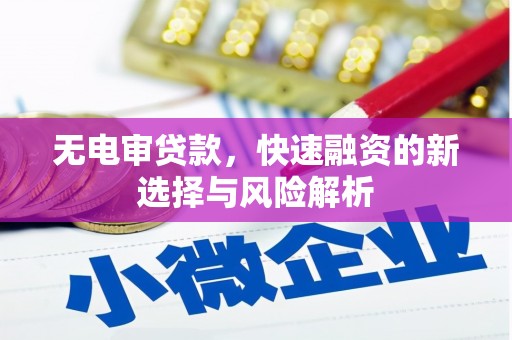 青浦无电审贷款，快速融资的新选择与风险解析