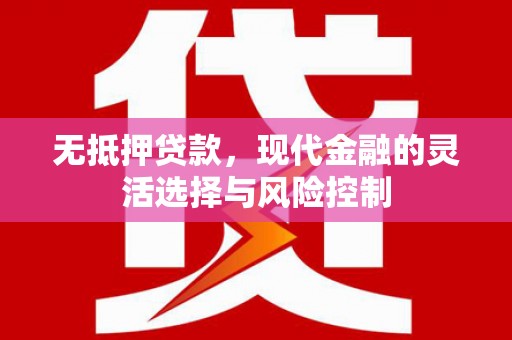 青浦无抵押贷款，现代金融的灵活选择与风险控制