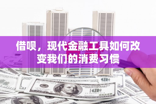 青浦借呗，现代金融工具如何改变我们的消费习惯