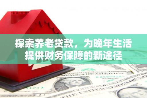 青浦探索养老贷款，为晚年生活提供财务保障的新途径