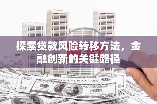 青浦探索贷款风险转移方法，金融创新的关键路径