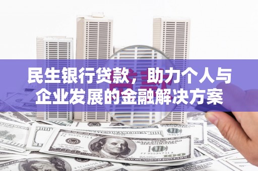 青浦民生银行贷款，助力个人与企业发展的金融解决方案