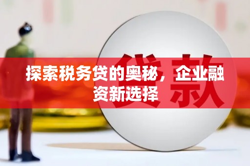 青浦探索税务贷的奥秘，企业融资新选择
