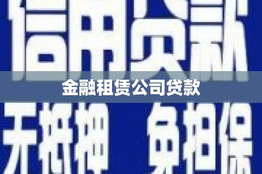 青浦金融租赁公司贷款