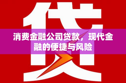 青浦消费金融公司贷款，现代金融的便捷与风险