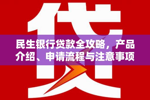 青浦民生银行贷款全攻略，产品介绍、申请流程与注意事项